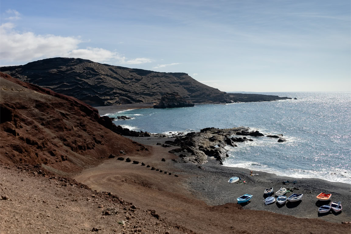 Black Sand Beaches of El Golfo